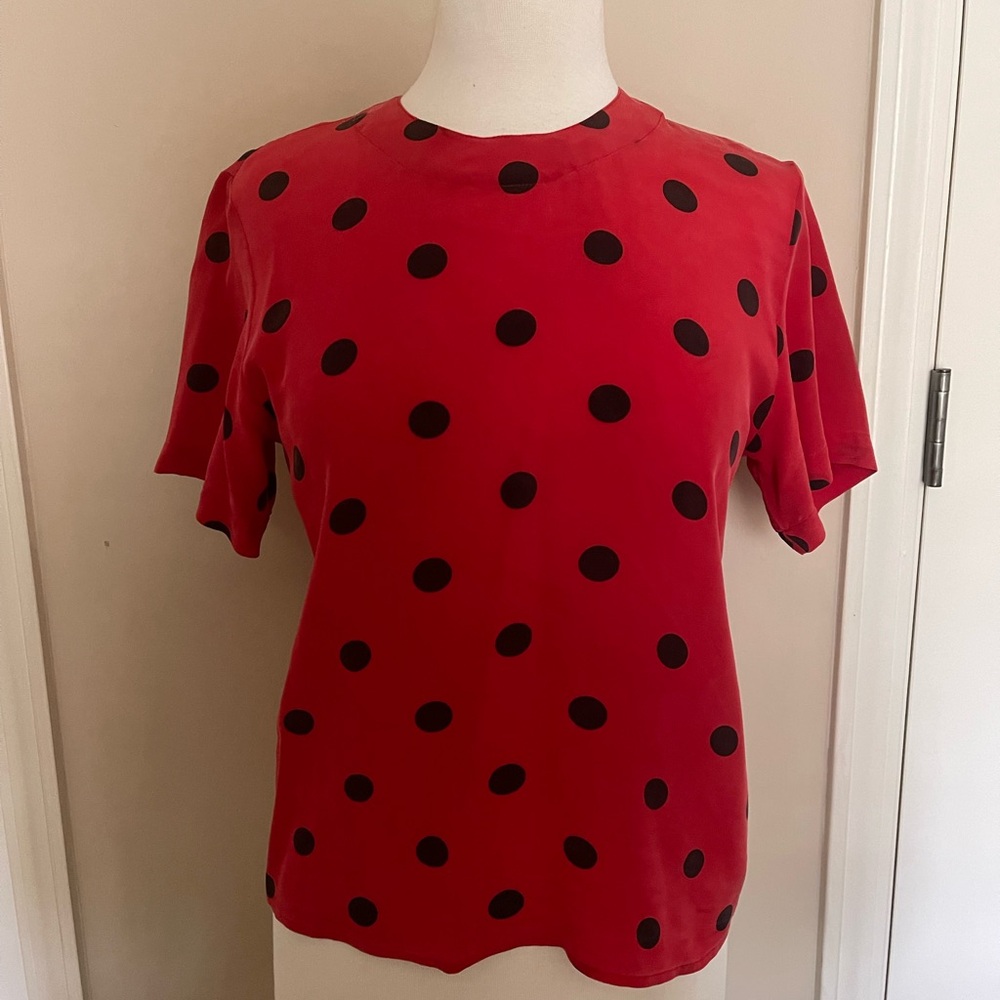Sunny Leigh Vintage Red Fitted Short Sleeve T-Shirt